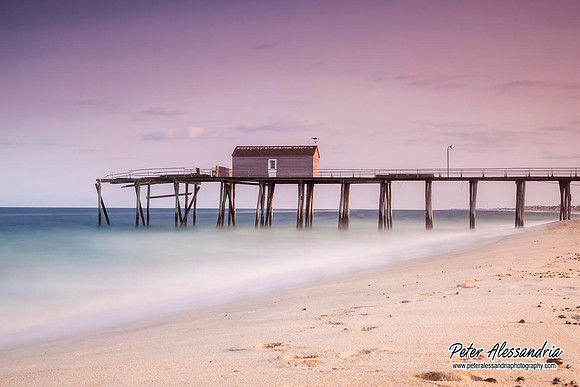 Super Moon ocean pier