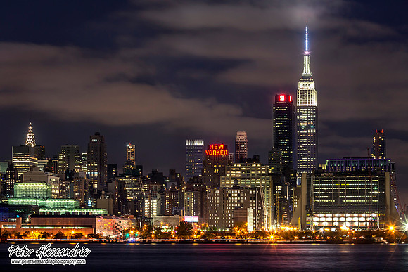 New York City Night Full Moon
