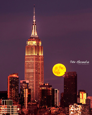 Empire State Building Super Moon