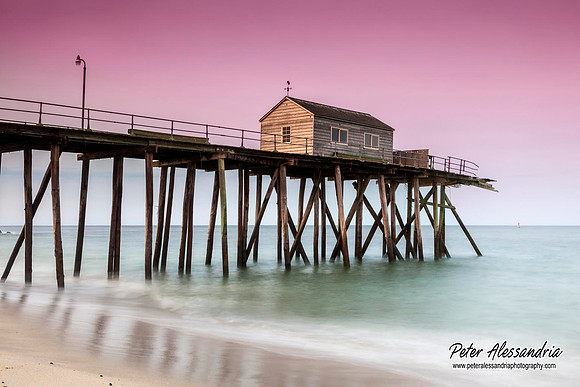Super Moon ocean pier