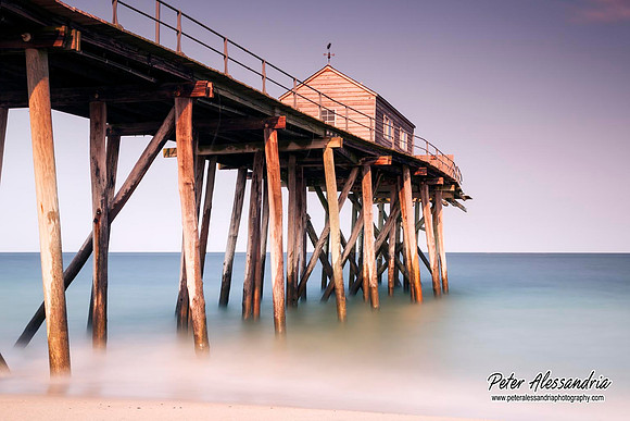 Super Moon ocean pier