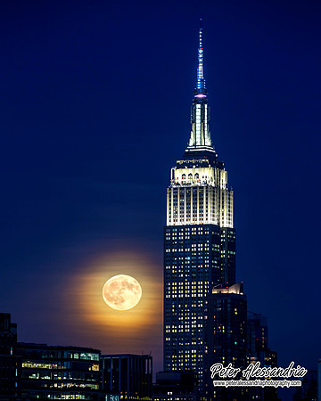 Empire State Building Super Moon