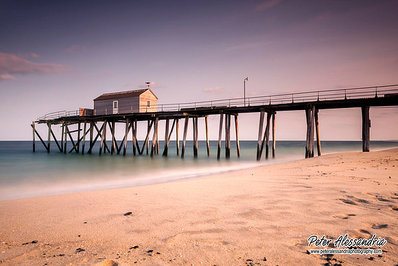Super Moon ocean pier