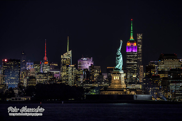 Statue of Liberty + Empire State Building